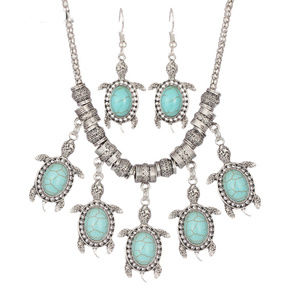 Turtle Necklace Multi-Dangle Choker Jewelry 135C